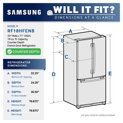 refrigerator rough opening size