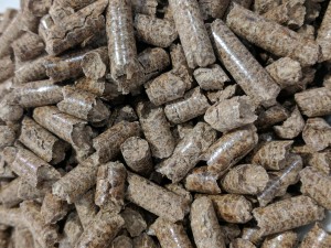 wood pellets close-up