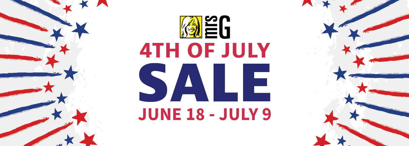 Mrs G July 4th Sale